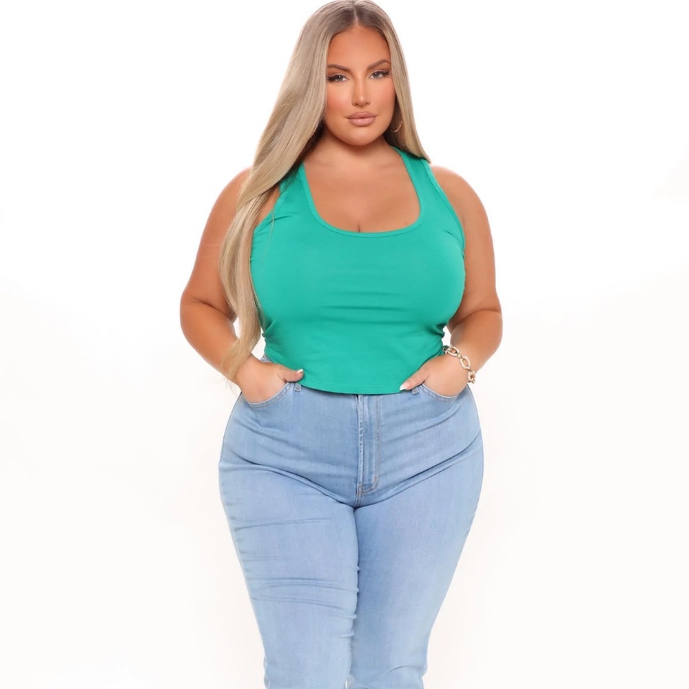 Green crop top